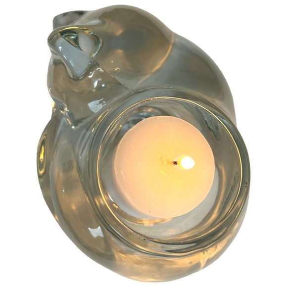 2 Items: INDIANA GLASS Cat Votive Candle Holder & NWT Kitty Ribbon Feline Meow - Picture 6 of 12
